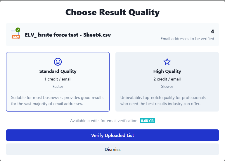 screenshot of Email List Verify